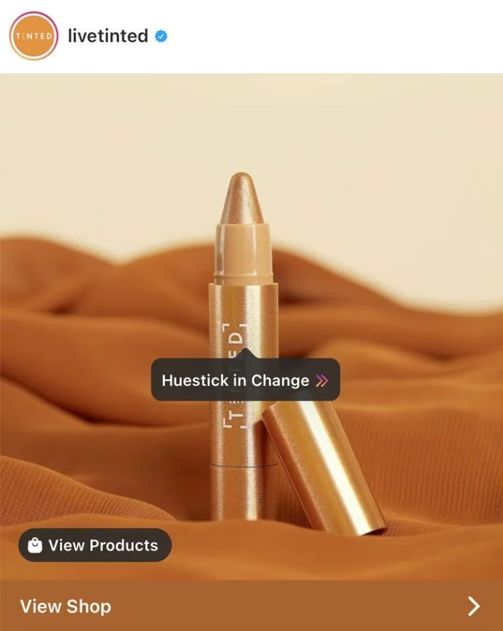 The shopping feature on Instagram allows for product tagging
